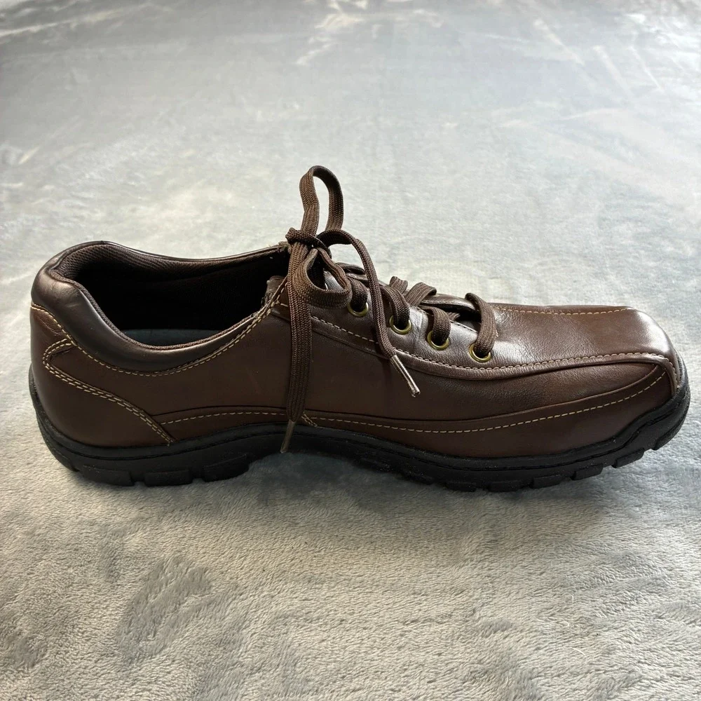 Capital by Rockport‎ Men's Brown Leather Oxford Shoes Size 12M Lace Up READ